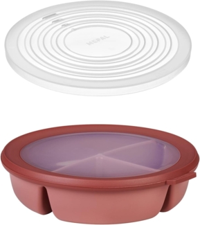Mepal | Bento-Schüssel Starter-Set | Mikrowellendeckel inklusive | Multischale mit 3 Fächern | luftdichte Frischhaltedose | Meal-Prep-Boxen & Vorratsdosen | Vivid mauve