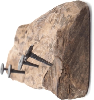 Wandgarderobe TEAKROOTS 50 Teakholzwurzel, 4 Haken naturfarben