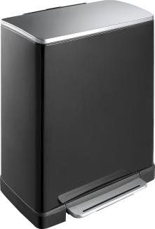 EKO Tretmülleimer E-Cube 28 L+18 L Mattschwarz