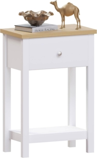 Vida Designs Arlington Konsolentisch mit 1 Schublade Regal Ablage Eingang Flur Beistelltisch Schminktisch MDF Weiß