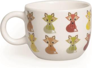 Excelsa Animals Tasse Kaffee, 70 ml, Porzellan, Weiß Fuchs 6. 3x6. 3x4. 8 cm Weiß bunt