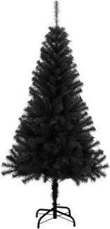 vidaXL Künstlicher Weihnachtsbaum mit Ständer Schwarz 150 cm PVC 321000