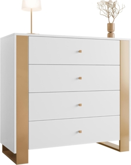 Kommode Loutio 4SZ (Farbe: Weiß)