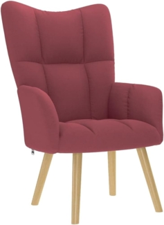 vidaXL Relaxsessel Stoff Weinrot 4016770