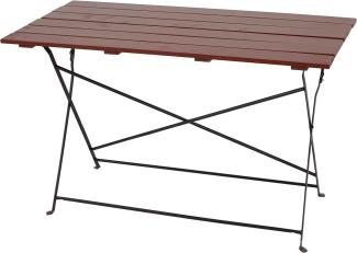 Biergartentisch Graz, Klapptisch Gartentisch, Gastronomie-Qualität Akazie lackiert 75 x 120 x 60 cm ~ braun
