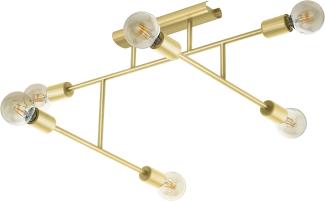 Eglo 98881 Deckenleuchte BELSIANA 1 messing-gebürstet L:115,5 B:49,5 H:45,5cm dimmbar