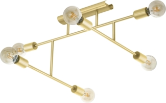 Eglo 98881 Deckenleuchte BELSIANA 1 messing-gebürstet L:115,5 B:49,5 H:45,5cm dimmbar