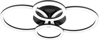 Eglo 900319 Deckenleuchte PARRAPOS-Z Stahl schwarz, Kunststoff weiss LED 41W 3000-6500K L:61. 5cm B:45cm H:8cm dimmbar mit Connect-Z Funktion