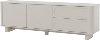 Vente-unique - TV-Möbel - 2 Türen & 2 Schubladen - Beige - DIGARA