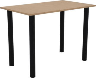 AKKE Esstisch, Esszimmertisch mit schwarzen Beinen Küchentisch Bürotisch 2mm PVC