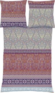 Fleuresse Mako-Satin Bettwäsche Modern Classic Oldham mystic | 155x200 cm + 80x80 cm