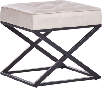 Hocker MURDO Kunstleder Beige