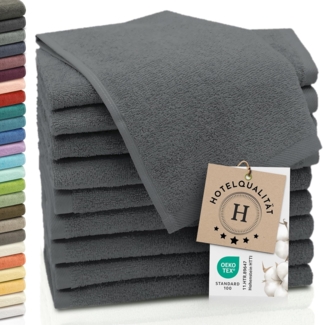 ZOLLNER Gästehandtücher, Walkfrottier (10-St), 30 x 50 cm, 100% Baumwolle, alle Farben bis 95°C waschbar