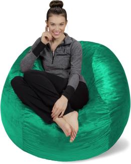 Sofa Sack XL-Das Neue Komforterlebnis Sitzsack mit Memory Schaumstoff Füllung-Perfekt zum Relaxen im Wohnzimmer oder Kinderzimmer-Samtig weicher Velour Bezug in Aquamarin