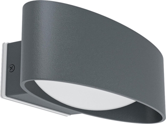 Eglo 98711 LED Wandleuchte CHINOA anthrazit transparent L:27cm H:7,5cm T:13,5cm IP44 3000K