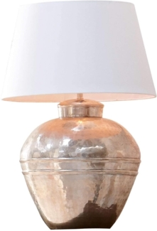 Mirabeau Tischleuchte Tischlampe Madison creme/antiksilber