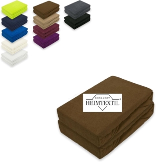 Frottee Spannbettlaken Rundumgummizug Marke Doppelpack 90 x 200 cm Schokobraun
