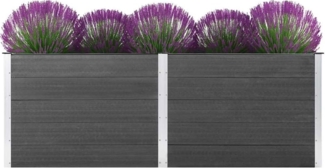 vidaXL Garten-Hochbeet 250 x 100 x 91 cm WPC Grau 49060