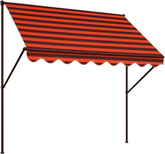 Angerer Freizeitmöbel Klemmmarkise orange-braun, Ausfall: 150 cm, versch. Breiten