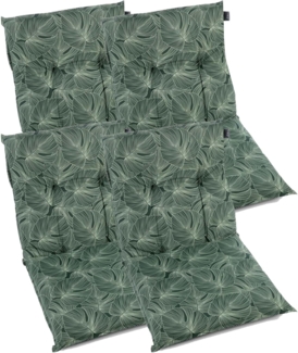 Gartenstuhlauflagen Hochlehner Niederlehner I Extra 8cm Dicke Sitzauflagen I Made in Europe I Stuhlauflage für Gartenstuhl I Polster für Gartenmöbel I hoher Komfort