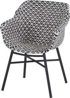 Delphine Dining Sessel (carbon black / white-black)