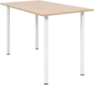 vidaXL Esstisch 120×60×73 cm Eichenbraun und Weiß 245728