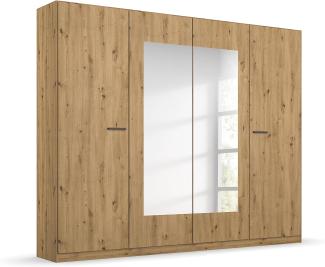 Kleiderschrank FLORENZ, Eiche Artisan, mit Spiegel, 226 x 210 x 54 cm