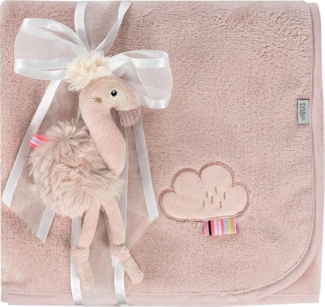 Fehn Kuscheldecke 100x75 cm Flamingo Lazy, Crazy & Pink Rose