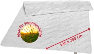liebling Naturfaserbettdecke Wildseidendecke, Füllung: 100% Wildseide, Bezug: Mako-Satin aus 100% Baumwolle, 135 x 200cm, 155 x 220 cm und weitere Größen, für warme Sommernächte