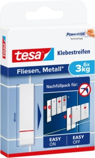 tesa Klebestreifen 2 cm x 8 cm weiß 1 Pack = 6 St.