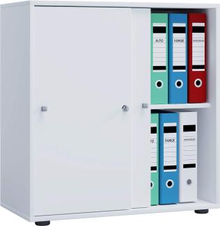 VCM Büroschrank Lona 913943 Weiß B. 70 x H. 73 x T. 37 cm