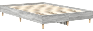 vidaXL Bettgestell Grau Sonoma 120 x 190 cm Holzwerkstoff 861080