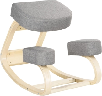 Vinsetto Stuhl Ergonomischer Kniestuhl zur Verbesserung der Körperhaltung (Gesundheitsstuhl, 1 St), für Zuhause, Büro, Grau