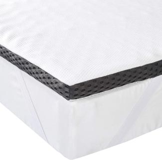 Amazon Basics - Bequeme Matratzenauflage mit Memory-Schaumstoff mit Bändern, 4 cm - 140x200 cm