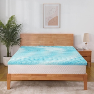 MyComfy Topper ohne Bezug - 5/6/7cm, 7 Zonen, Eierschalen-Schnitt, Gelschaum: 7cm*160cm*200cm