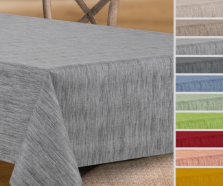 Wachstuchtischdecke rund oval eckig, Georginias Tischdecke abwischbar, Farbe und Größe wählbar (Eckig 280x140 cm Grau)