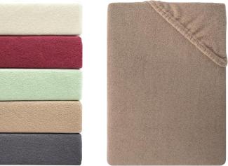 Hometex Premium Textiles Spannbettlaken aus Mikroflausch oder Teddyflausch - Bettlaken extra warm & kuschelig, Gummizug: Rundum, viele Größen und Farben in Premium Qualität