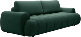 Vente-unique - Sofa 4-Sitzer mit Schlaffunktion - Stoff - Tannengrün - FRIDORA