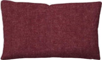 biberna Melange-Flanell Kissenbezug 0840500 MELANGE UNI, burgunder, 1x 40x60 cm