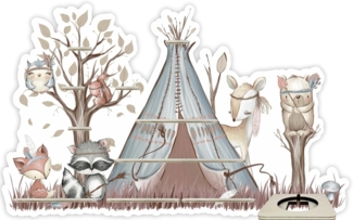 Farbklecks Collection 'Indianergeschichte' Regal für Musikbox