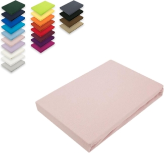 EXKLUSIV HEIMTEXTIL Jersey Spannbettlaken 60 x 120 cm Rosa 100% Baumwolle Öko - Tex Zertifiziert Bed-Sheet Bettlaken Spannbetttuch