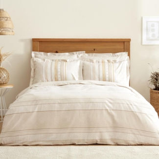 Karaca Bettwäsche Karaca Home Keira 100% Baumwolle Bettwäsche Bettbezug Set Beige