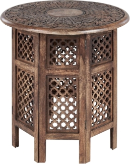 Beistelltisch KUMALI Dunkler Holzfarbton