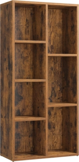 Vasagle 'LBC27BX' Bücherregal mit 7 Fächern, dunkelbraun, 50 x 24 x 106 cm