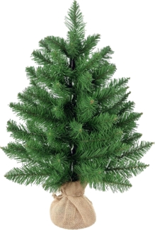 HOMCOM Künstlicher Weihnachtsbaum Mini Weihnachtsbaum mit künstlichem Schnee, mit Zementständer, Kunsttanne, 44 x 60 cm (BxH), grün