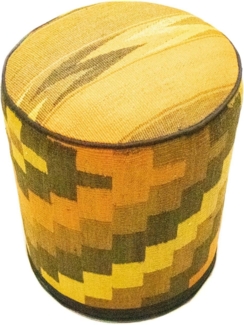 Sonderform,XS / 80 cm Ø Rund & kleiner,Mehrfarbig,Patchwork,Schurwolle,Afghanistan