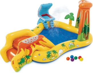 Intex 'Playcenter Dinosaurier' Planschbecken, 249 x 109 x 191 cm, aufblasbar, mit Rutsche