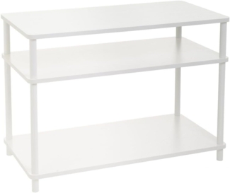 TV-Schrank aus MDF und Metall in Weiß