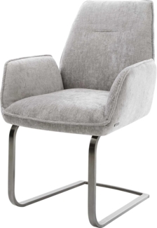 Freischwinger Zoa-Flex Chenille Silbergrau Freischwinger flach Graphit Taschenfederkern