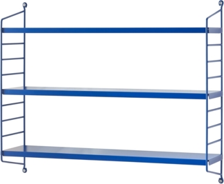 en.casa 'Strängnäs' Modulares Wandregal, Stahl blau, 50 x 60 x 15 cm